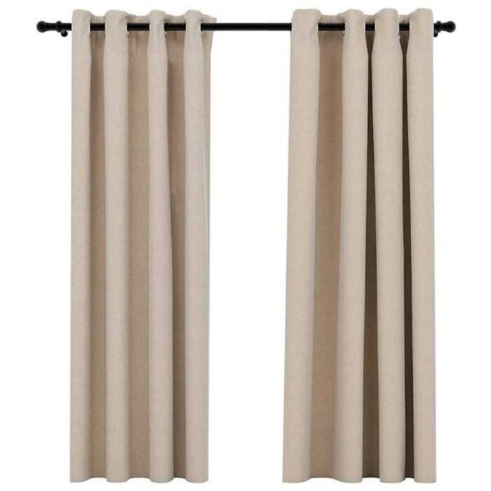 Vidaxl Verdunkelungsvorhänge Leinenoptik 140x175 cm Beige 2er-Set - 33% Rabatt