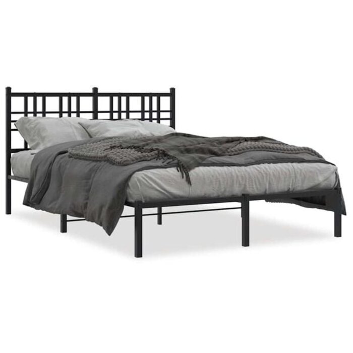Vidaxl Metall-Bettgestell 120x200 cm Schwarz - 35% Rabatt