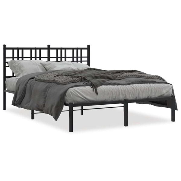 Vidaxl Metall-Bettgestell 120x200 cm Schwarz - 35% Rabatt