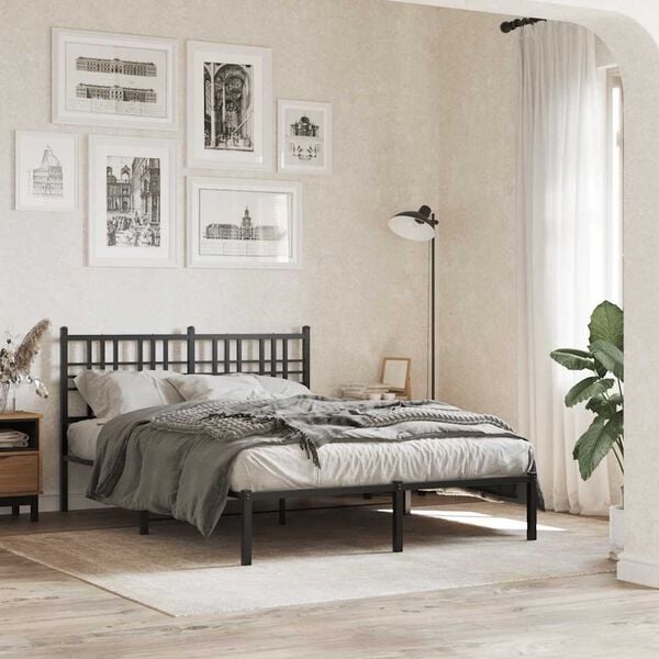 Vidaxl Metall-Bettgestell 120x200 cm Schwarz - 35% Rabatt