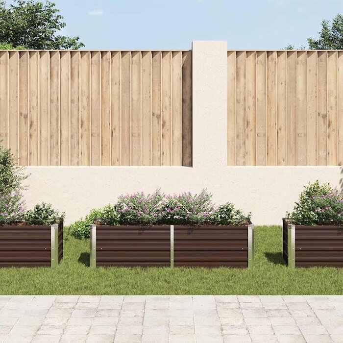 Vidaxl Hochbeet aus Stahl 160x40x45cm Braun - 32% Rabatt - Ausgepackt