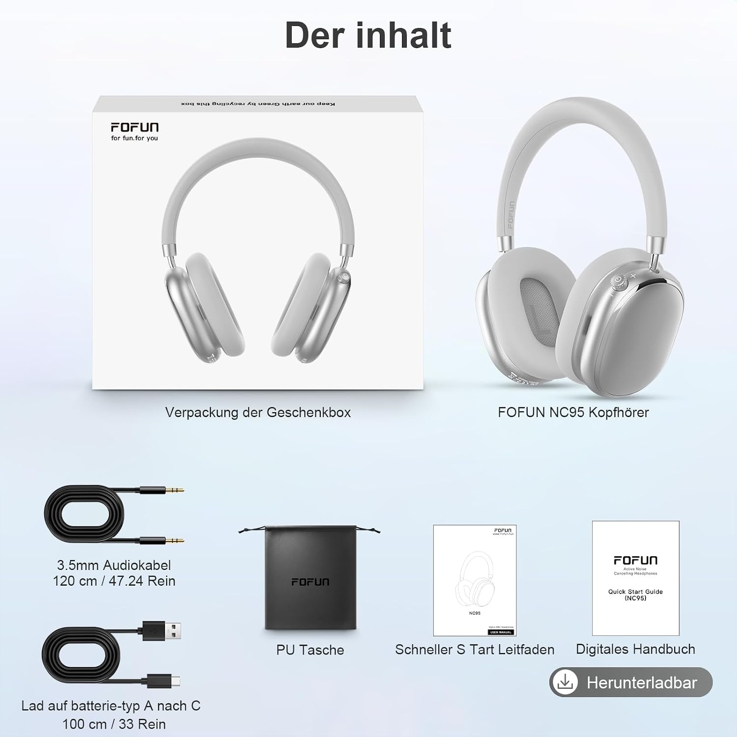 Amazon Over-Ear Kopfhörer NC95 mit Hybrid-ANC - 33% Rabatt