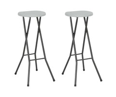 Vidaxl Klappbare Barhocker 2er-Set Weiß - 55% Rabatt
