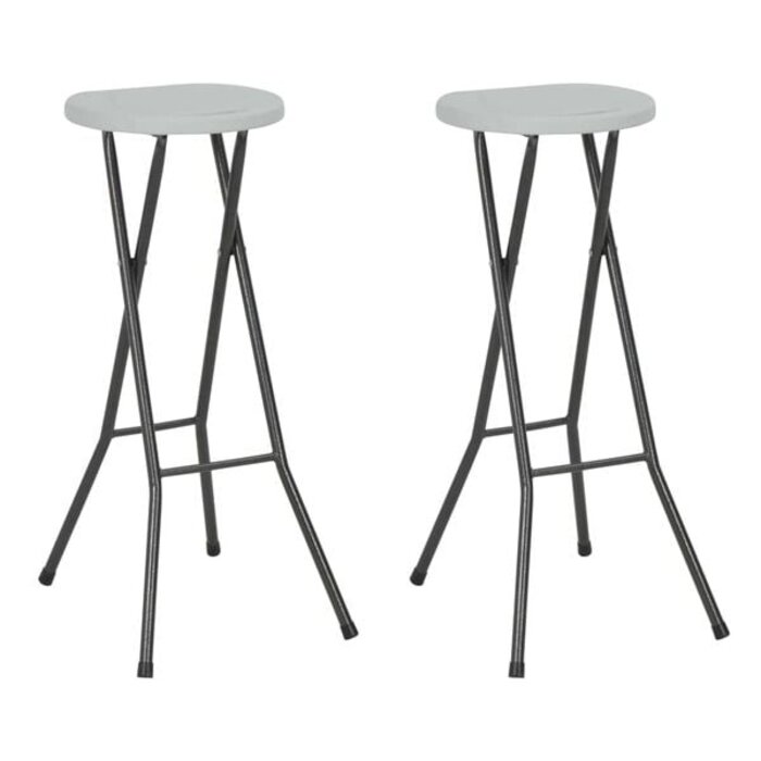 Vidaxl Klappbare Barhocker 2er-Set - 34% Rabatt - Weiß - 35x44x80 cm