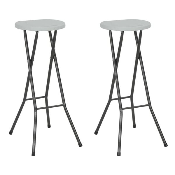 Vidaxl Klappbare Barhocker 2er-Set - 34% Rabatt - Weiß - 35x44x80 cm