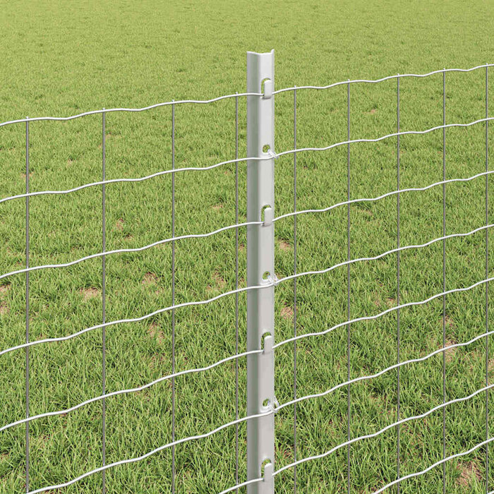Vidaxl Zaunpfosten 120 cm Set, 11-tlg., Silber - 33% Rabatt
