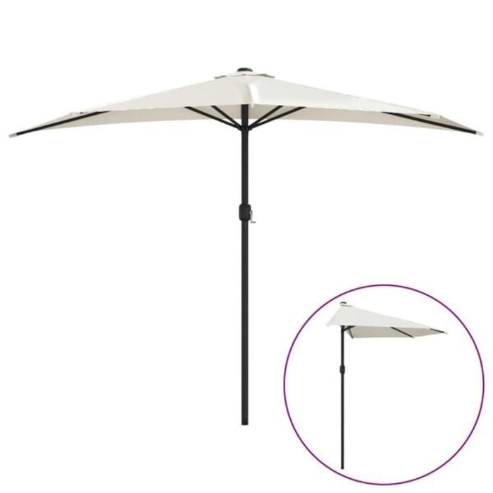 Vidaxl Balkon-Halbschirm Aluminiummast 300x155 cm sandfarben - 33% Rabatt