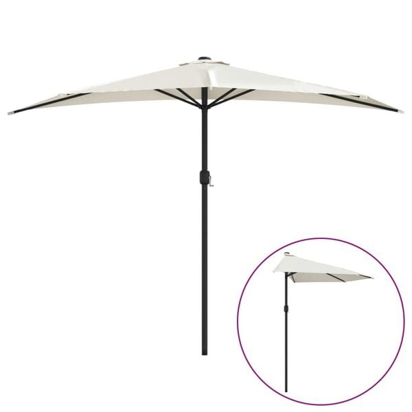 Vidaxl Balkon-Halbschirm Aluminiummast 300x155 cm sandfarben - 33% Rabatt
