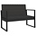 Gartenbank mit Kissen 106 cm Poly-Rattan Schwarz - 34% Rabatt