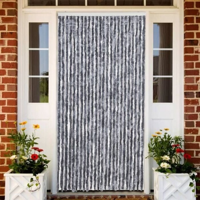 Vidaxl Fliegengitter-Türvorhang 100x200 cm Chenille Silber - 34% Rabatt
