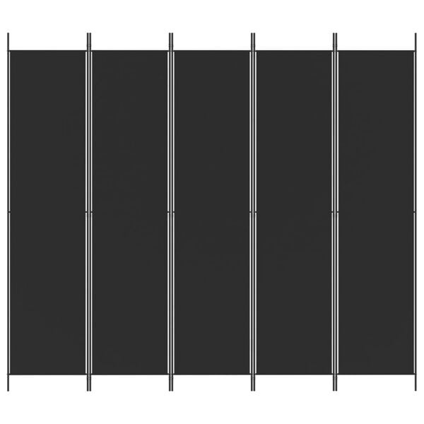 Vidaxl 5-Paneelen Raumteiler 250x220 cm Schwarz - 33% Rabatt