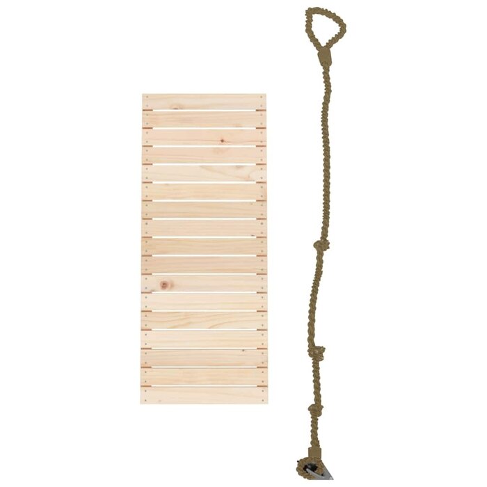 Vidaxl Kletterwand mit Seil aus Kiefernholz - 44,5x108 cm - 34% Rabatt