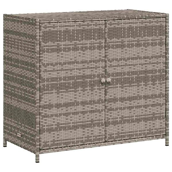 Vidaxl Gartenschrank aus Polyrattan 83x45x76 cm Grau - 35% Rabatt