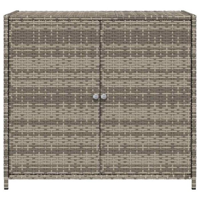 Vidaxl Gartenschrank aus Polyrattan 83x45x76 cm Grau - 35% Rabatt
