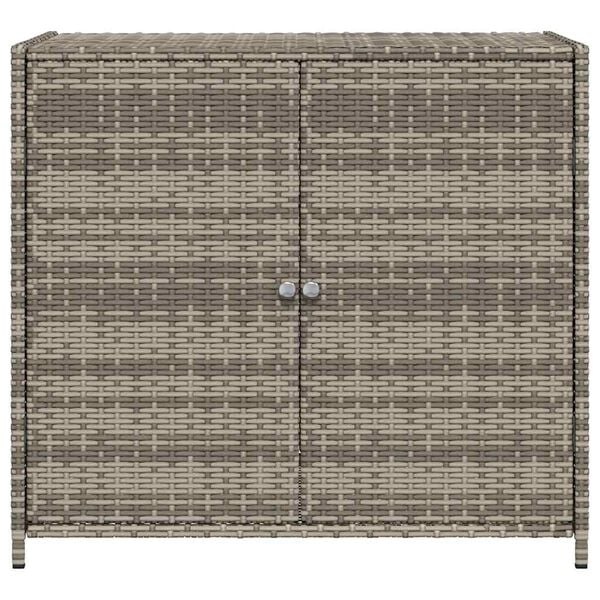 Vidaxl Gartenschrank aus Polyrattan 83x45x76 cm Grau - 35% Rabatt
