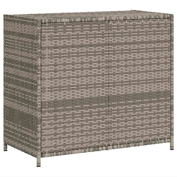 Vidaxl Gartenschrank aus Polyrattan 83x45x76 cm Grau - 35% Rabatt