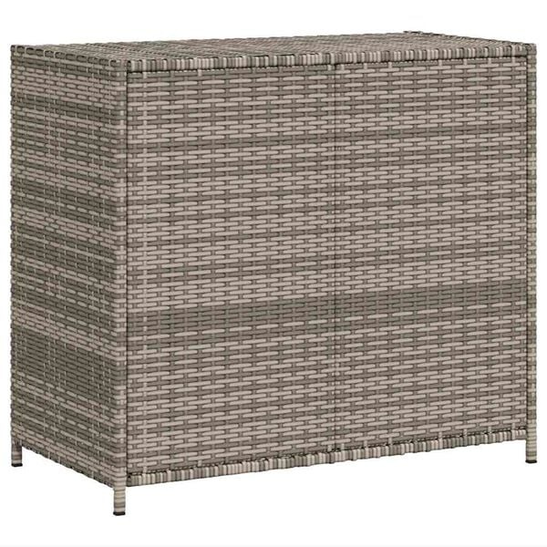 Vidaxl Gartenschrank aus Polyrattan 83x45x76 cm Grau - 35% Rabatt