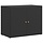 Gartenschrank aus Polyrattan 100x55,5x80 cm - Schwarz - 34% Rabatt