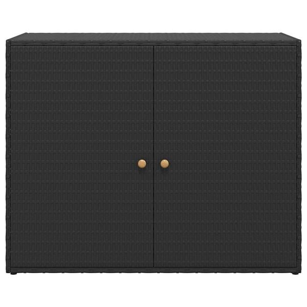 Vidaxl Gartenschrank aus Polyrattan 100x55,5x80 cm - Schwarz - 34% Rabatt