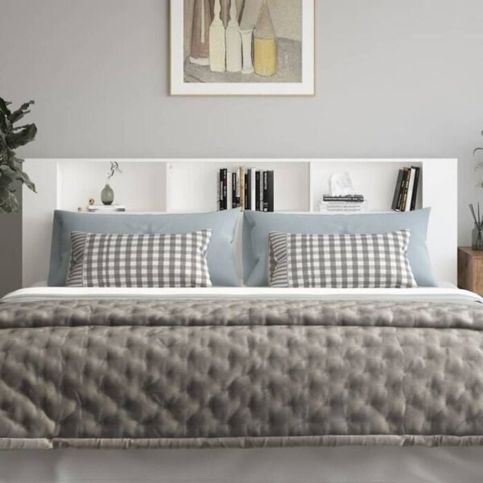 Vidaxl Kopfteil-Regal 220 x 104,5 cm Weiß - 34% Rabatt