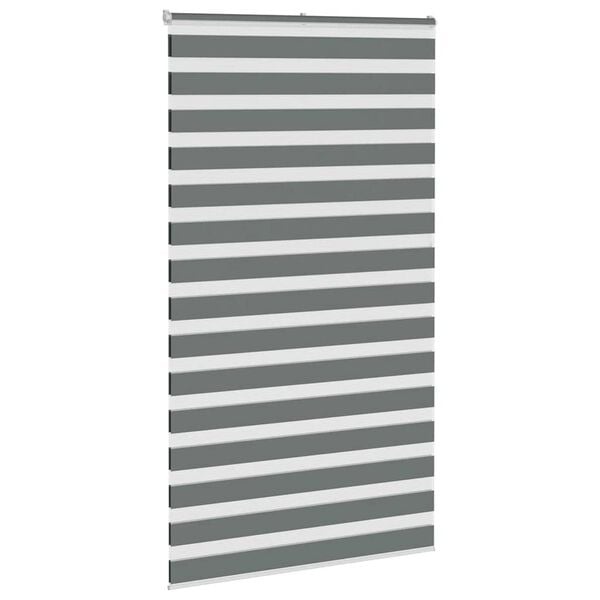 Vidaxl Doppelrollo Zebra-Rollo 120x200 cm Dunkelgrau - 33% Rabatt