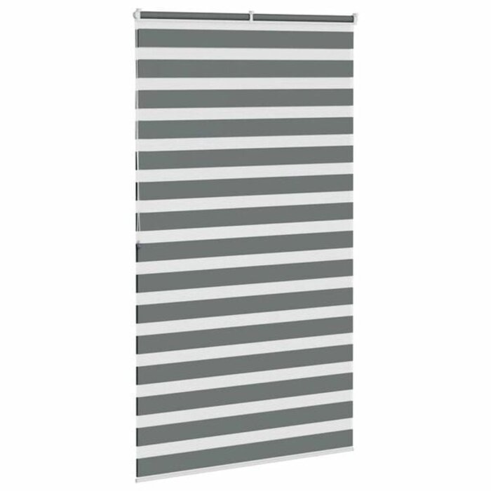 Vidaxl Doppelrollo Zebra-Rollo 120x200 cm Dunkelgrau - 33% Rabatt