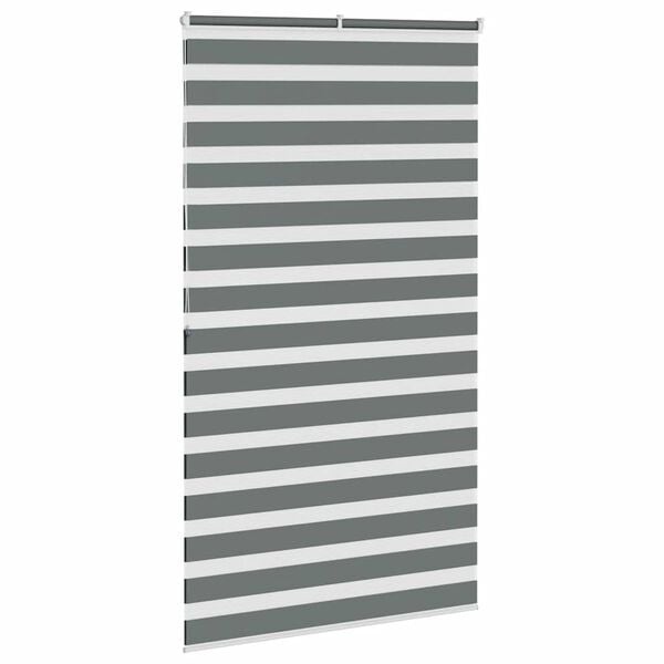 Vidaxl Doppelrollo Zebra-Rollo 120x200 cm Dunkelgrau - 33% Rabatt