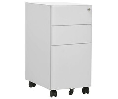 Vidaxl Robuster Rollcontainer, Stahl, 3 Schubladen - Lichtgrau - 50% Rabatt