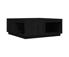 Vidaxl Couchtisch aus massivem Kiefernholz, 100x101x40,5 cm, Schwarz - 56% Rabatt