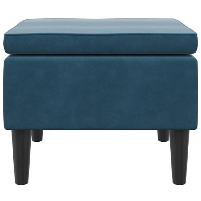 Vidaxl Hocker mit Holzbeinen Samt Blau - 34% Rabatt