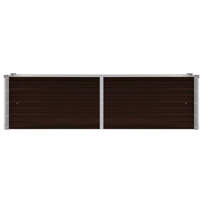 Vidaxl Hochbeet 160x40x45 cm aus verzinktem Stahl in Braun - 32% Rabatt