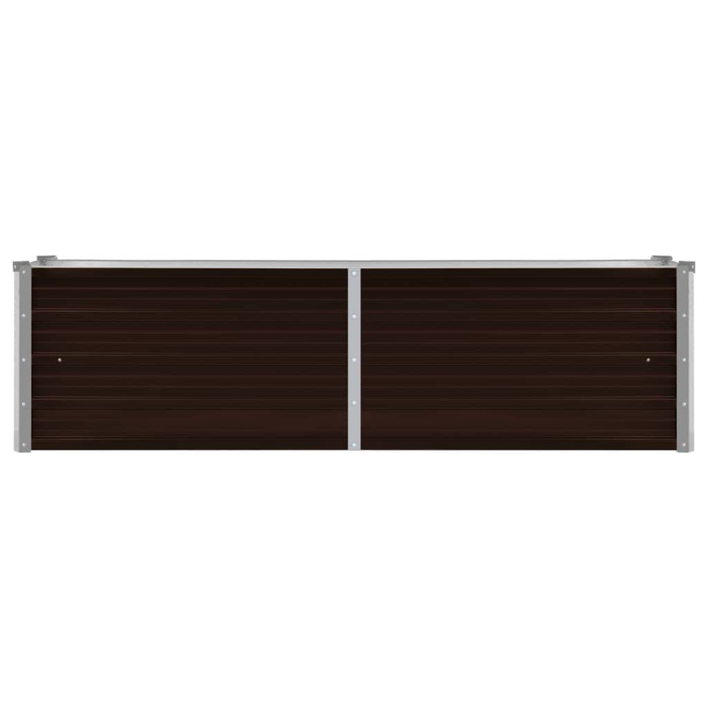 Vidaxl Hochbeet 160x40x45 cm aus verzinktem Stahl in Braun - 32% Rabatt