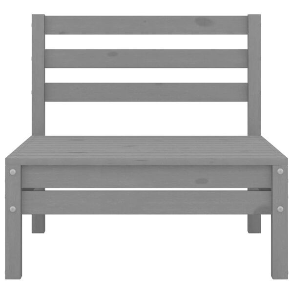 Vidaxl Modulare Garten-Mittelbank, 2er-Set, Kiefernholz Grau, 34% Rabatt
