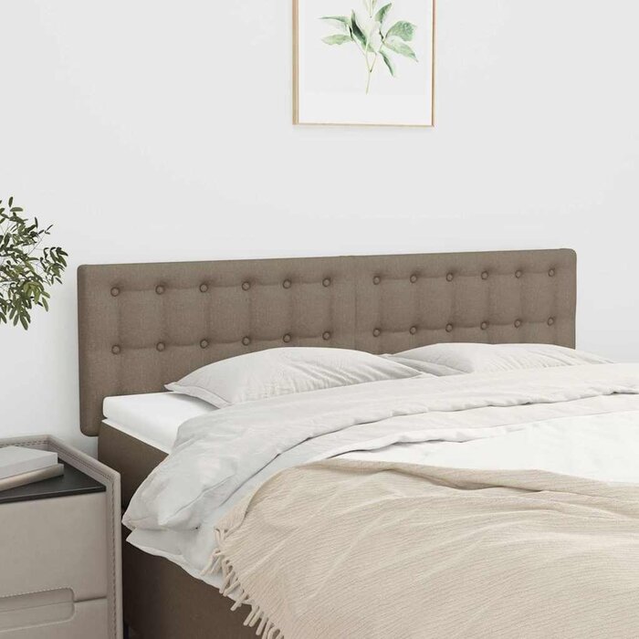 Vidaxl Stoff-Kopfteil für Bett 144x78/88 cm Taupe - 34% Rabatt