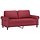 2-Sitzer Sofa 140 cm in Weinrot - Ausgepackt - 35% Rabatt