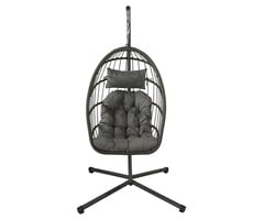 Viking Choice Klappbarer Hängesessel in Grau - Egg Chair für Garten & Wohnraum - 54% Rabatt
