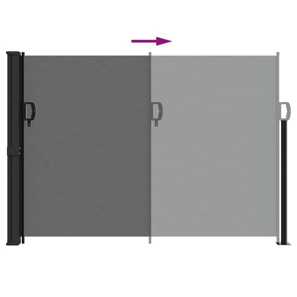 Vidaxl Ausziehbare Seitenmarkise 140x300 cm Schwarz - 34% Rabatt
