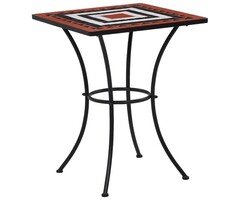 Vidaxl Mosaik Bistrotisch 60 cm Terrakotta/Weiß - 62% Rabatt