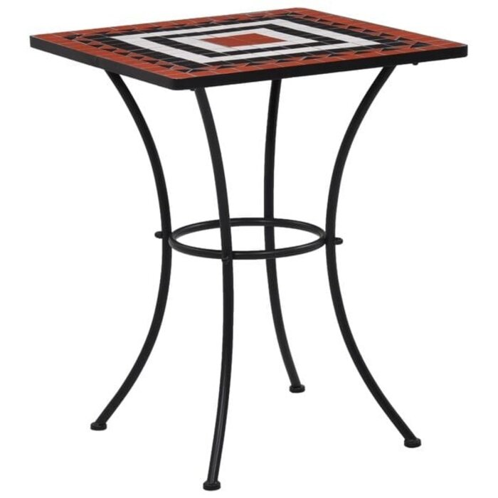 Vidaxl Mosaik Bistrotisch 60 cm Terrakotta/Weiß - 34% Rabatt