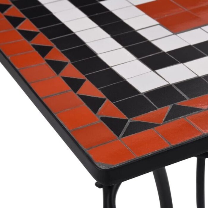 Vidaxl Mosaik Bistrotisch 60 cm Terrakotta/Weiß - 34% Rabatt