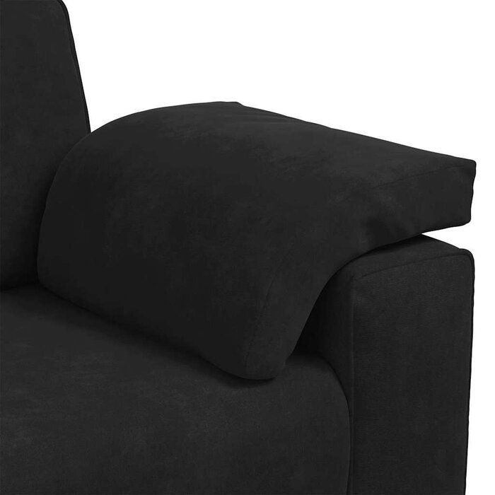 Eleganz für Ihr Wohnzimmer: Loveseat Sofa 140 cm in Schwarz mit 35% Rabatt