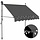 Manuelle Klemmmarkise mit Solar-LED 100 cm Anthrazit - 34% Rabatt