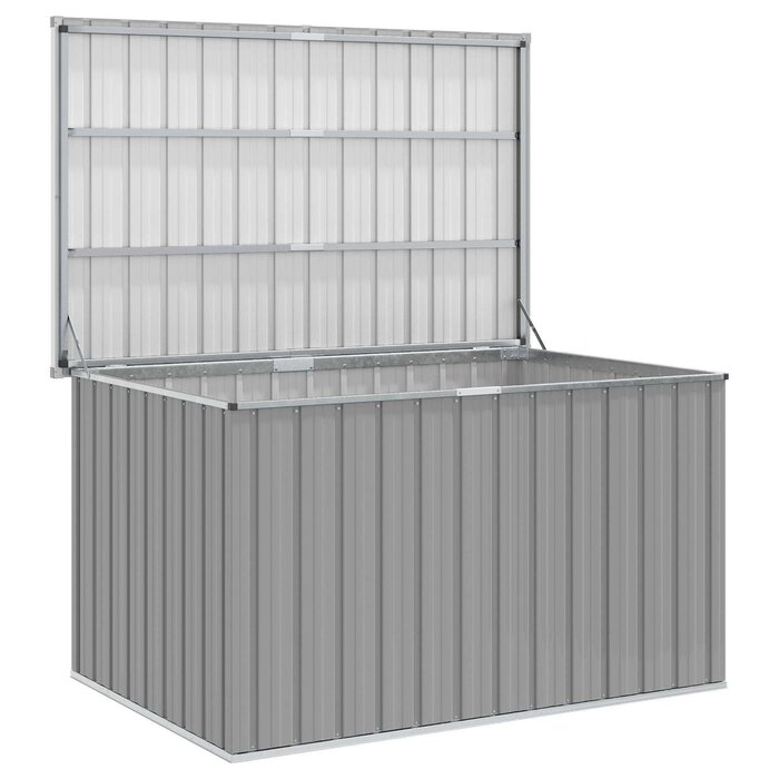 Gartenbox 149x99x93cm aus verzinktem Stahl Grau - 35% Rabatt
