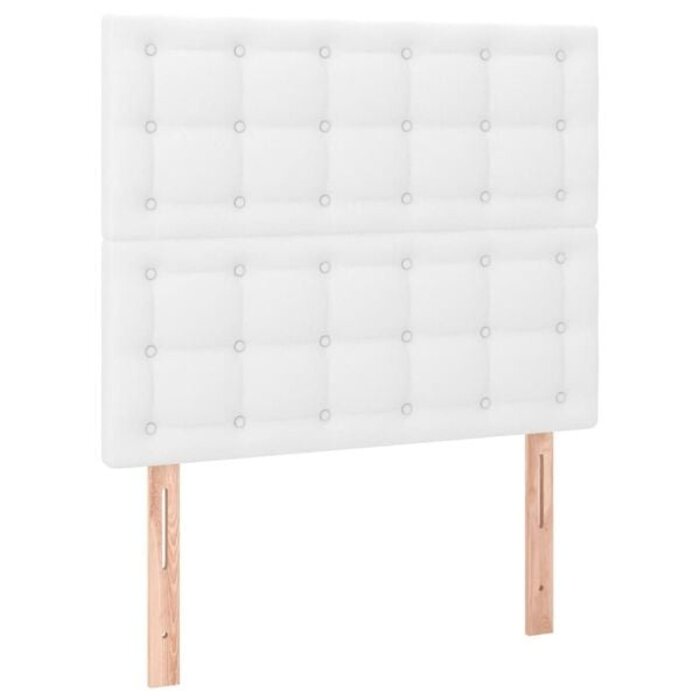 Vidaxl 2er-Set Bettkopfteil 90x88 cm Kunstleder Weiß - 33% Rabatt