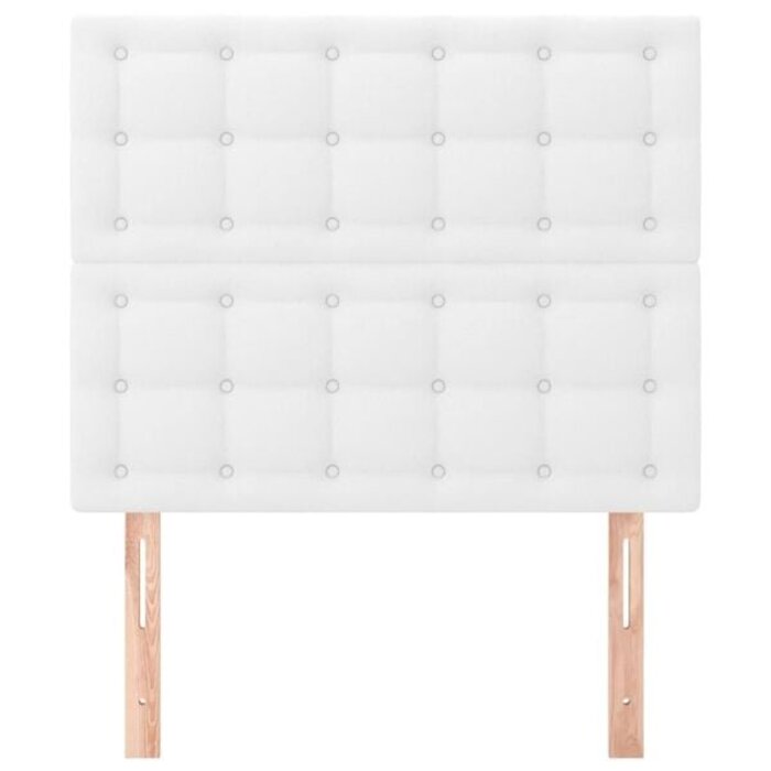 Vidaxl 2er-Set Bettkopfteil 90x88 cm Kunstleder Weiß - 33% Rabatt