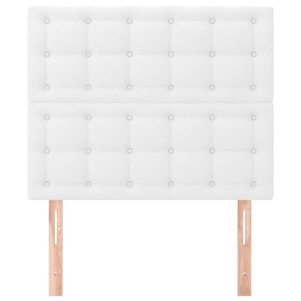 Vidaxl 2er-Set Bettkopfteil 90x88 cm Kunstleder Weiß - 33% Rabatt