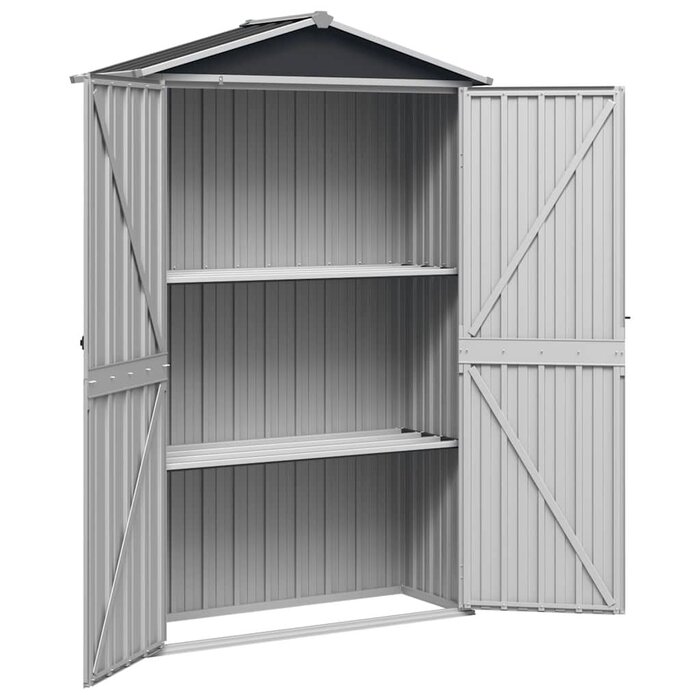 Vidaxl Gartenschrank aus verzinktem Stahl 116x175cm Anthrazit - 35% Rabatt