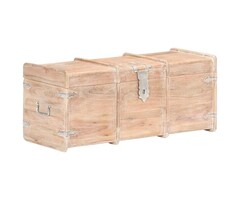 Vidaxl Massive Akazienholz Truhe 90x40x40 cm - 60% Rabatt - Ausgepackt