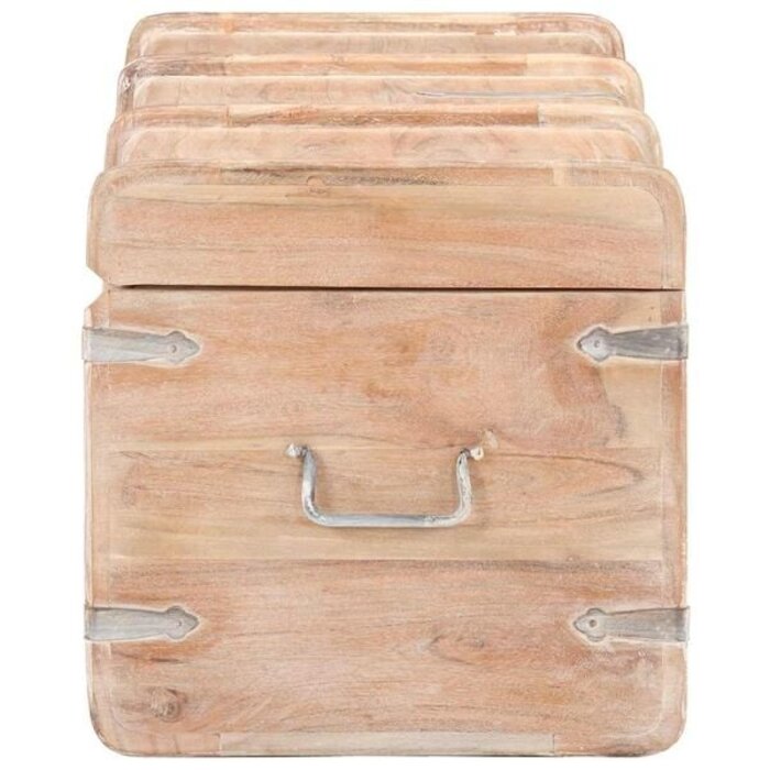 Vidaxl Massive Akazienholz Aufbewahrungstruhe - 35% Rabatt - 90 x 40 x 40 cm