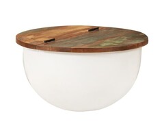 Vidaxl Couchtisch 50x27 cm Recyclingholz Weiß - 55% Rabatt